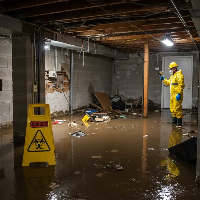 Flooded Basement Electrical Hazard in Lynchburg, VA Property